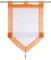 Raffrollo mit Quaste Dreieck Raffgardine Voile Transparent Schlaufen Vorhang (BxH 60x140cm, Orange)