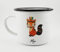 PICSonPAPER Personalisierbare Emaille-Tasse mit süßer Indianer-Fuchs-Illustration, Fuchs Tasse mit Namen, Geschenk, Edelstahl-Becher, Metall-Tasse (Fuchs)
