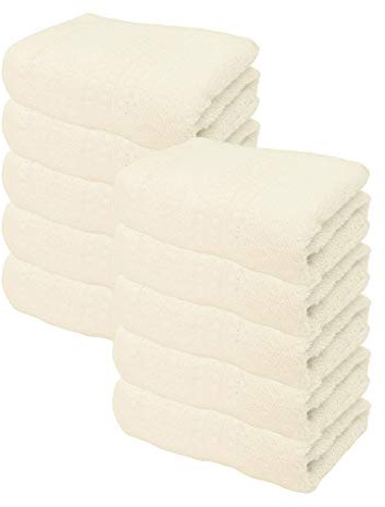 Julie Julsen® Bio Gästetuch-Set, 10 Gästetücher in 32 Farben erhältlich weich und saugstark Weiss 30x50 cm
