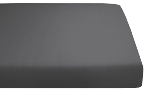 AM Qualitätsmatratzen Premium Spannbettlaken 120x210cm Baumwolle (200gsm) in Dunkelgrau - Made in Germany - Oeko TEX zertifiziertes Bettlaken 120x210 Baumwolle - Jersey Spannbetttuch - Fitted Sheets
