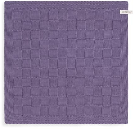 KNIT FACTORY - Küchentuch Uni - Violett - 50x50 cm | Gestricktes Küchentuch - Handtuch Küche - Küchentextilien - Küchenhandtuch aus Baumwolle - Spülhandtuch