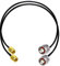 TUOLNK Cable coaxial tipo N a SMA RG58 N macho a SMA macho Cable de extensión de antena Wifi 20 pulgadas (50 cm) Cable flexible para radio bidireccional Paquete de 2