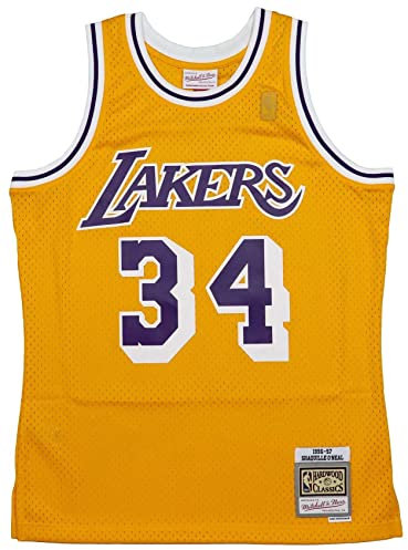 Mitchell & Ness Shaquille Oneal #34 Los Angeles Lakers NBA Kids Swingman Home Jersey - S