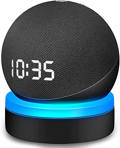 Per Amazon Echo Dot 4 / Echo Dot 5 supporti con luminescenza, supporto per desktop, accessori con gestione dei cavi integrata, senza viti, rack (Amazon Echo Dot 4 / Echo Dot 5, nero) WL808