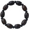 Lllunimon 12mm Ebenholz Perlen Armband Schnitzerei verheißungsvolles Muster Fassperlen Armband Charming Trend Schmuck für Männer Frauen