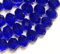 120 cuentas de cristal checas de Bohemia de 4 mm, perlas checas de cristal con circonita tallada, 1 hebra (azul cobalto)