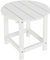 LZRS Adirondack runder Beistelltisch für Terrasse, Garten, Pool, Innenbereich, einfache Wartung und witterungsbeständig, Weiß
