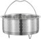 De Arroz De Acero Inoxidable Accesorios 6 Qt Colador Colador De De Arroz De Metal De para Microondas Trébedes Cesta Vaporera Olla Interior Malla