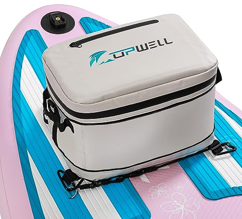 UPWELL Paddle Board Accessories Waterproof Deck Bag, PVC Paddle Board Dry Bag, 30 Cans Surf Kayak Cooler Bag for Paddle Board, Kayak