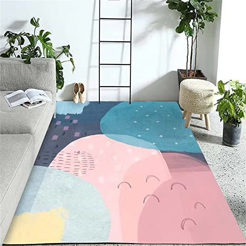 RUGMRZ Outdoorteppiche Auto Teppiche Moderne Art Balkon Teppich rosa blau Mädchen Schlafzimmer Teppich rutsch fest Kleines Sofa Für Jugendzimmer 170X240CM