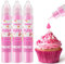 Colorante Alimentare Rosa - 30ml×3 Flaconi Coloranti Alimentari Concentrato Liquido per La Decorazione di Torte, I Dolci, Dolciumi, I Macaron, La Glassa, La Cottura e La Cucina