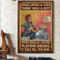 There was A Bot Who Really Loved Playing Drums,12 * 8 Inches Vintage Funny Poster Wall Decor Art Gift Retro Picture Metal Sign