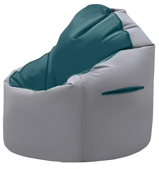 Loft 25 sitzsack mit füllung, sitzsack Kinder, sitzsäcke Outdoor 80 x 84 cm, Gaming sitzsack, wasserbeständig Bean Bag, sitzsack Erwachsene, sitzsack mit Rückenlehne (Marokko Blau)
