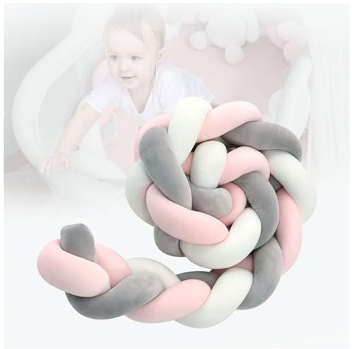 Bettschlange Geflochten FüR Babybett FüR Antikollisionskopf Nestschlange Babybett Ideal Zum Verschenken Und Dekorieren,C-400CM