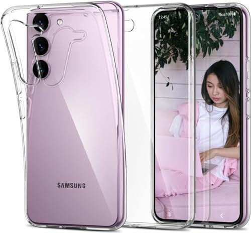 Oprimio Kristallklar Hülle für Samsung S23+ [Silikon Hülle] [%100 Durchsichtig] [Deutsche Material] [Ultra Dünn] Klar Handyhülle für Samsung Galaxy S23 Plus