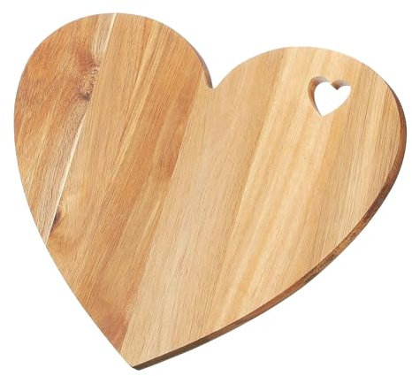 Folpus Tagliere a forma di cuore, tagliere da portata, tagliere resistente, tagliere in legno per carni