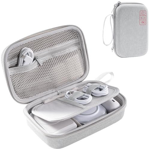 ProCase Tragetasche für Anker MagGo 3-in-1 Kabellose Ladestation, MagGo Power Bank Tasche, MagSafe Ladegerät Wireless Charger Organizer, Reisetasche für Tragbare Magnetische Ladestation -Grau