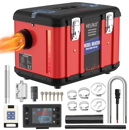 12V 8KW Diesel Air Heater, Toolbox Diesel Air Heater with 5L Fuel Tank, Portable All-in-one Truck Heater, Remote Control for Car Truck Boat Bus cars trucks RV campers