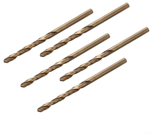 HOHOVYVY Juego de brocas de acero para metal, 5 brocas de cobalto M35 para acero inoxidable endurecido/metal, 1 mm - 13 mm, juego de brocas cobalto (4 mm)