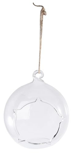 Zerodeko Transparenter Glas Sukkulenten Blumentopf, 1 Stück 10 cm