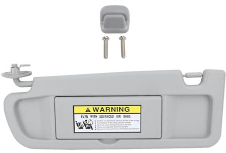 Rufutle Visera Parasol para Honda Civic 2006-2011, Visera Solar Gris antideslumbrante con protección Solar y Clip para Visera Solar