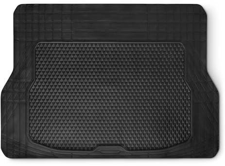 Amazon Basics Cargo Liner Floor Mat, All Weather Trunk Protection, Trimmable to Fit, Black