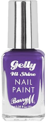 Barry M Gelly Hi Shine Nail Paint Shade Purple Rain |Purple Nail Polish | Glossy Finish