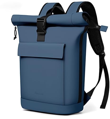 Lekeinchi Rolltop Sac à dos élégant pour ordinateur portable de 17 , étanche, grand sac à dos de voyage, sac à dos d'école, pour les voyages, l'université, le travail
