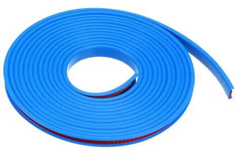 sourcing map U-Shape Edge Banding 23/64 x 19.7ft (9mm x 6M) Self Adhesive TPE Flexible Veneer Tape Soft Edge Strip Protector for Furniture Cabinet Table Protection Repair, Blue