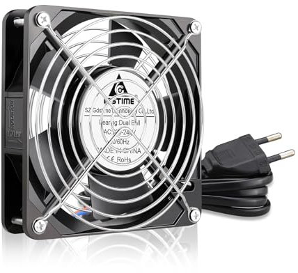 GDSTIME Ventilateur 220V 120mm Ventilateur PC 230V 120x120 220V Ventilo PC 120mm à roulement à billes pour Refroidissement