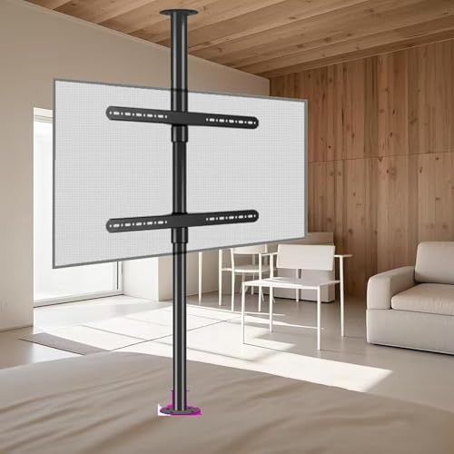 Supporto Pavimento Telaio Girevole A 360 Gradi Tv Lcd - Mobile Tv Sospeso - Parete Divisoria Supporto Girevole, Mobile Tv Girevole, Supporto Tv Inclinazione Regolabile,200-295cm