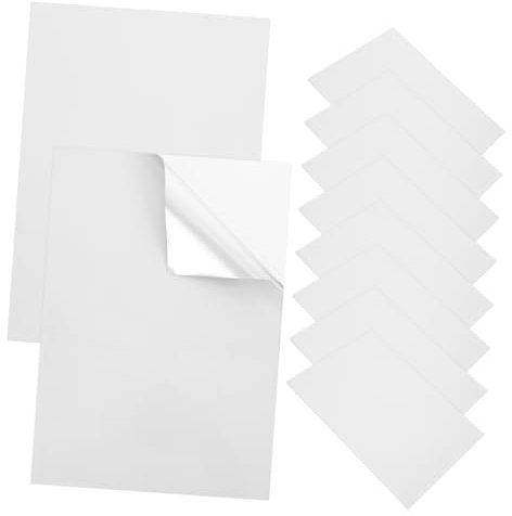 Angoily 22hojas Papel Adhesivo Mate Vinilo Holográfico Impresora Etiquetas Manualidades