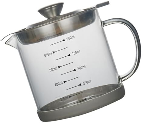 ZUNOXAZ Recipiente Acero Inoxidable con Colador Fino para Aceite y Grasa Jarra Filtradora Cocina con Tapa Anti-suciedad Contenedor Aceite Usado y Grasa Tocino Práctico para Freír