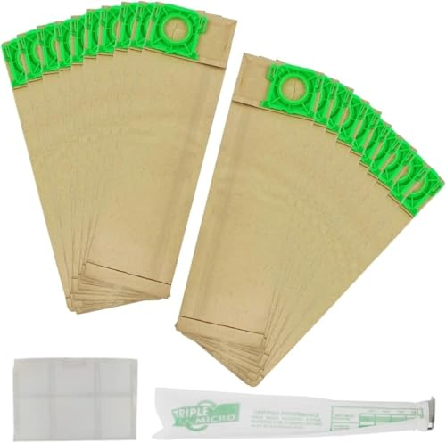 Pack 20 Sebo Vacuum Cleaner Bags Replacement | Filters, Compatible with X & C Series (X1, X1.1, X2, X3, X4 Extra, X5, XP2, XP3), Sebo hoover Bags, Alt to 5093PC, VB475K.