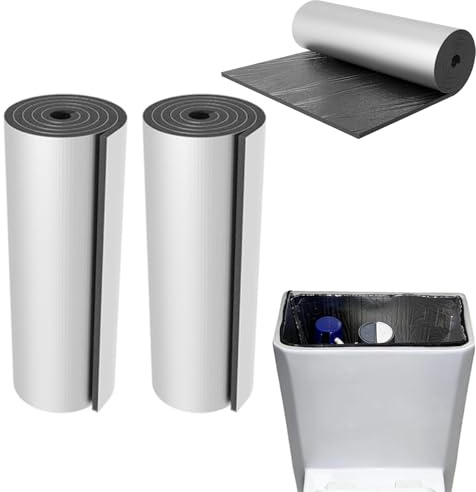 Wusideday 100×40cm Toilet Tank Insulation for Condensation, 2 Pack Toilet Tank Liner Anti-Condensation, Waterproof Self Adhesive Insulation Cover for Shower Bathtub Sink Protection
