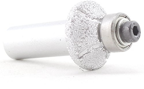 ILOVETOOL Shank 1/2''inch Head Radius 6mm 1/4 inch Diamond BRAZED Profile Wheel Router Bit Bullnose for Marble Granite Stone Hells Tile