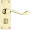 Project Victorian Scroll Door Handles - Privacy Set - Electroplated Brass