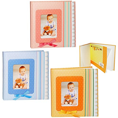 alles-meine.de GmbH Fotoalbum/Babyalbum - Baby - Mädchen - PINK/ROSA - Gebunden zum Einkleben - blanko weiß - groß für bis zu 120 Bilder - 40 Seiten - 11x16 - Photoalbum ..