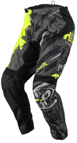 O'NEAL | Motocross-Hose | MX Mountainbike | Passform für Maximale Bewegungsfreiheit, Leichtes, Atmungsaktives & langlebiges Design | Pants Element Ride | Erwachsene | Schwarz Neon-Gelb | Größe 30/46