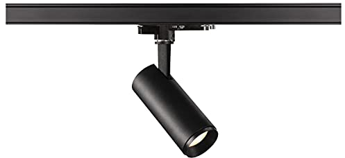 SLV 3 Phasen System Leuchte NUMINOS® DALI S / LED 3-Phasen-Strahler, Spot, Decken-Strahler, Decken-Leuchte, Schienensystem, Innen-Beleuchtung / 3000K 10.42W 1020lm schwarz dimmbar 36Grad
