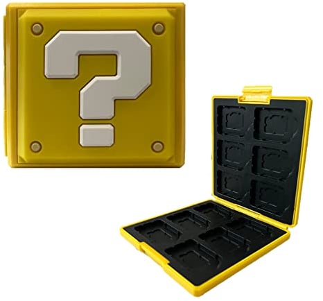 Game Card Case for Nintendo Switch,Protective Shockproof Cartridge Holder Carrying Storage Case Box, Switch Game Card Storage Case Box Holder for Nintendo Switch (Question/Yellow)