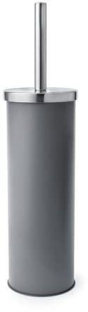 Blue Canyon Toilet Brush & Holder for Bathroom, Flexible Toilet Bowl, Stainless Steel Brush Head for Deep Cleaning, Compact Size, Elegant Design with Holder–Slate