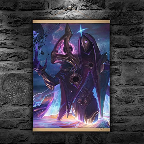 SB little Jhin Hanging Poster League of Legends LOL Videospiel Scroll Kunstdruck Leinwand Wanddekoration (50,8 x 71,1 cm) (D)