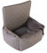 Lebon - Reisebett Autobett Peggy -Ideal für den Autositz oder für unterwegs - Kunstleder gesteppt Grau - Edles Design - Kuschelweiches Hundebett