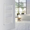 Warmehaus Sèche-serviettes incurvé pour salle de bain - Chauffage central - 1200 x 600 mm - Blanc