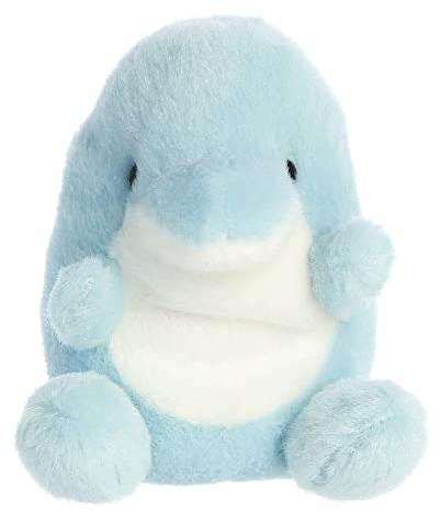 Aurora, 33684, Palm Pals Clicks Delfin, Plüschtier, Blau, 13cm