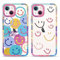 Yoedge 2 Piezas Funda para Apple iPhone 13 Transparente 6,1, Carcasa para Teléfono Móvil con Smiley Lindo Divertido Dibujos Aesthetic Cover, Soft Cristal Caja de Silicona para iPhone 13 Case