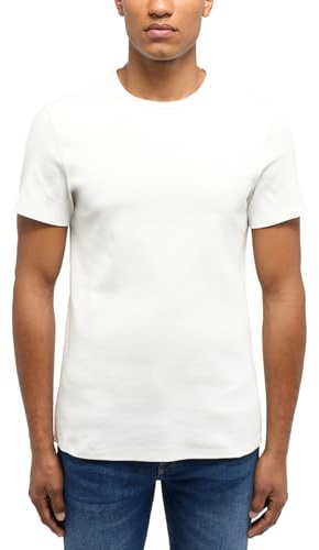 MUSTANG Herren T-Shirt Allen - Slim Fit S M L XL XXL 3XL Beige Schwarz Baumwolle, Größe:3XL, Farbe:Cannoli Cream 2084