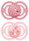 MAM Perfect Schnuller im 2er-Set, für eine gesunde Zahn- und Kieferentwicklung, Baby Schnuller aus nachhaltigen & bio-erneuerbaren Materialien, mit Schnullerbox, 16+ Monate, Hase/Blume