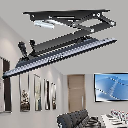 YUZDNM Soporte De Techo Eléctrico para Televisor -Sollevatore TV Elettrico Telescopico con Sollevamento Automatico, Ribaltamento 0-85°, Adatto A TV Da 32-70 Pollici Supporto TV Motorizzato